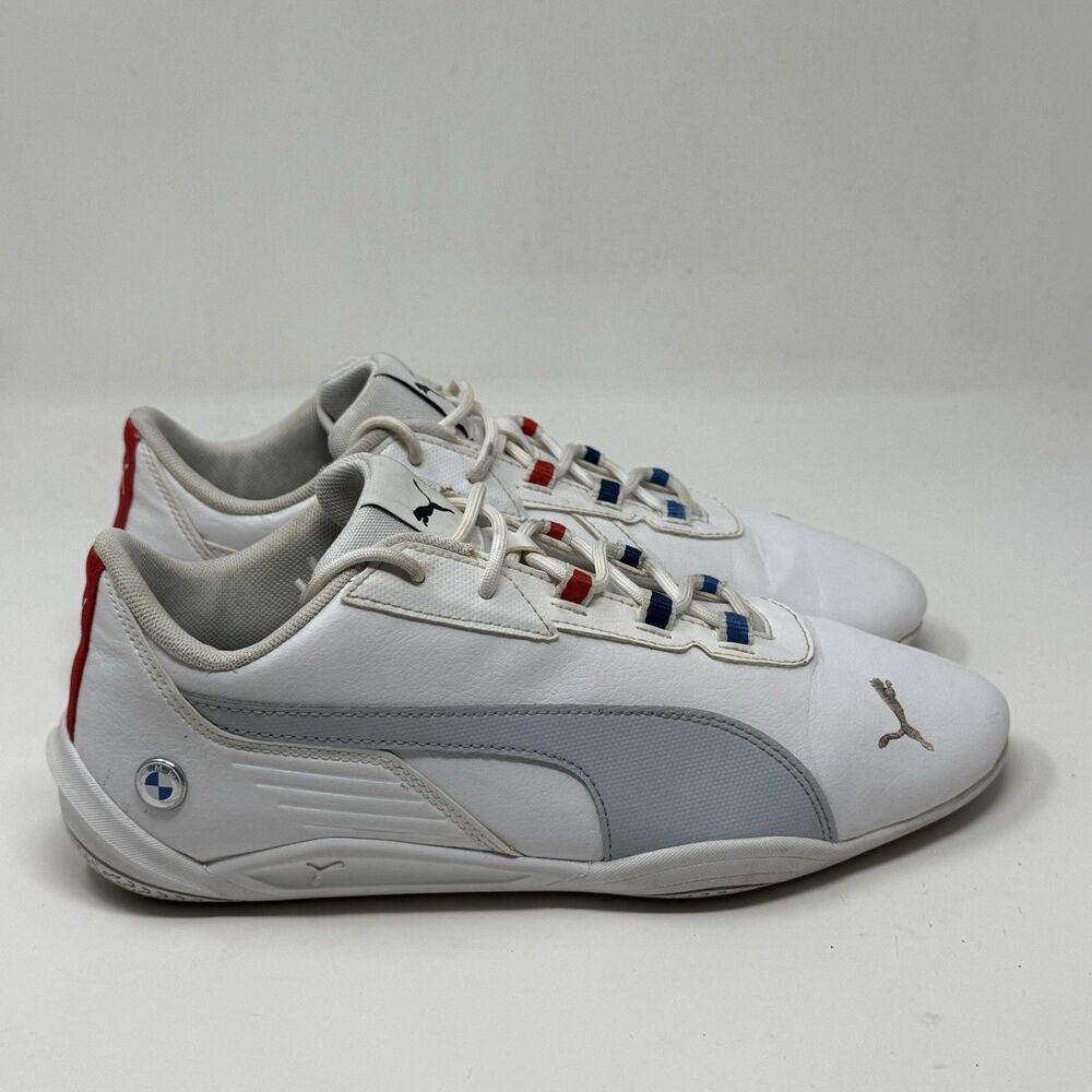 PUMA Bmw M Motorsport R Cat Machina Sneakers Shoes Mens 8 White Red Leather